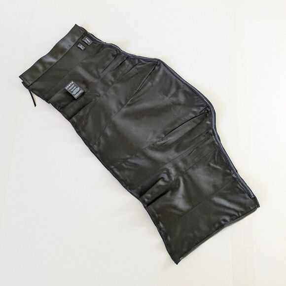 Aritzia Ten Castle Black Satin Bustier Corset Top S Boning Full Zip Strapless - Picture 6 of 13